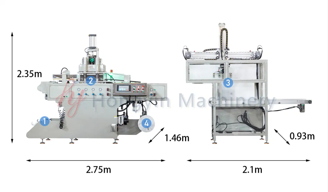 Hy-51/62 Fully Automatic Plastic Hot Thermoforming Machine with Stacker